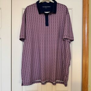 Mizzen+Main Men's Polo in Navy and Pink